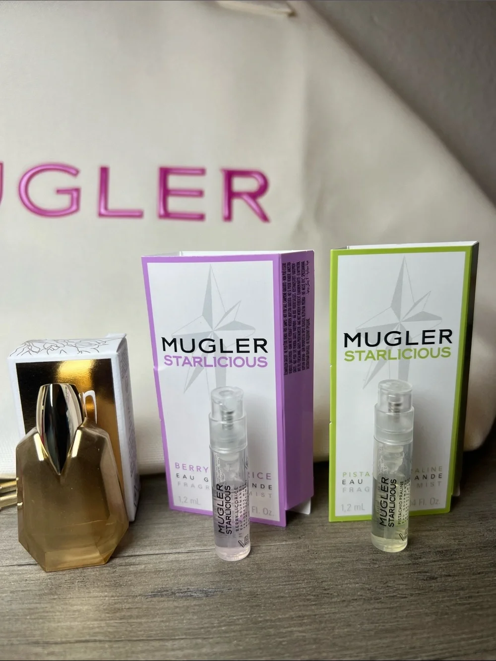 Mugler Alien Goddess & Pulp Minis, Starlicious Samples, Keychain & Bag Bundle